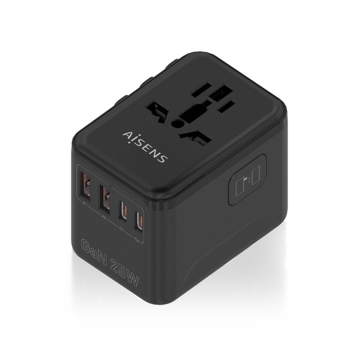 AISENS ASPS-2A2C08-BK carregador de dispositivos móveis Universal Preto AC Carregamento rápido Interior