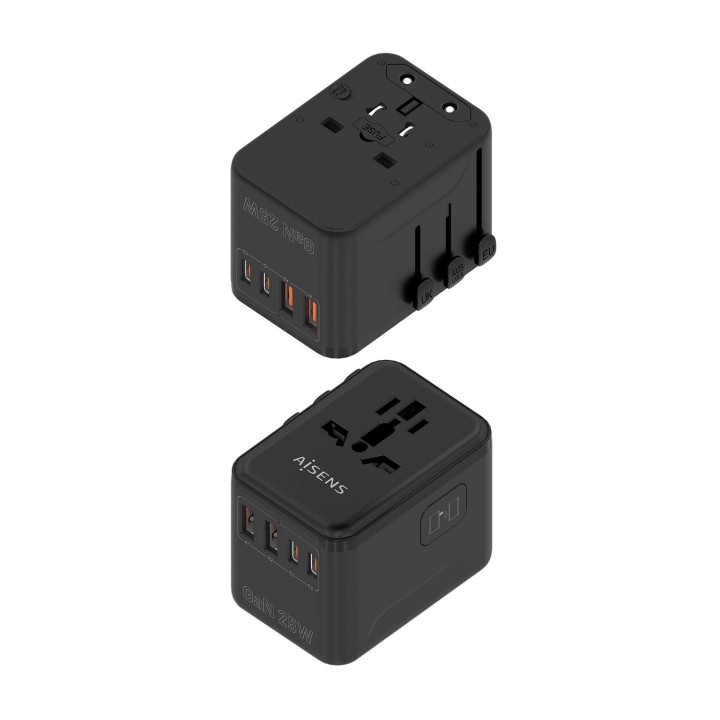 AISENS ASPS-2A2C08-BK carregador de dispositivos móveis Universal Preto AC Carregamento rápido Interior