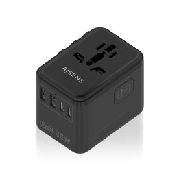 AISENS ASPS-2A3C09-BK carregador de dispositivos móveis Universal Preto AC Carregamento rápido Interior