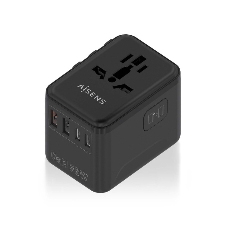 AISENS ASPS-2A3C09-BK carregador de dispositivos móveis Universal Preto AC Carregamento rápido Interior
