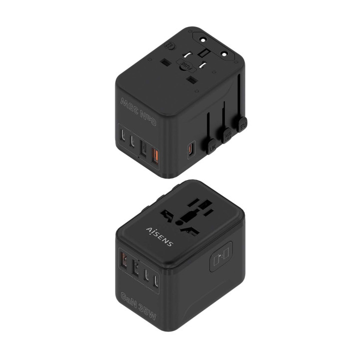 AISENS ASPS-2A3C09-BK carregador de dispositivos móveis Universal Preto AC Carregamento rápido Interior
