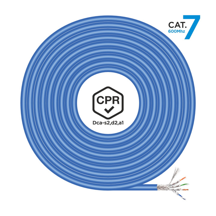 AISENS A146-0664 cabo de rede Azul 100 m Cat7 SF UTP (S-FTP)