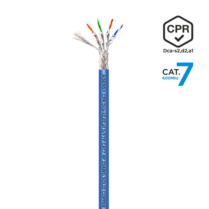 AISENS A146-0664 cabo de rede Azul 100 m Cat7 SF UTP (S-FTP)