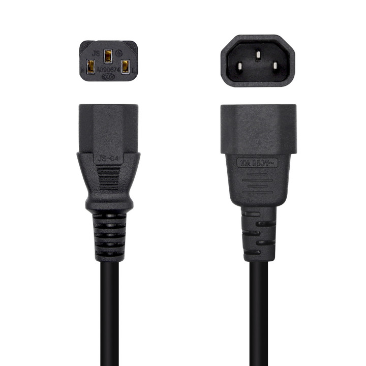 AISENS A132-0466 cabo de energia Preto 3 m Acoplador C13 Acoplador C14