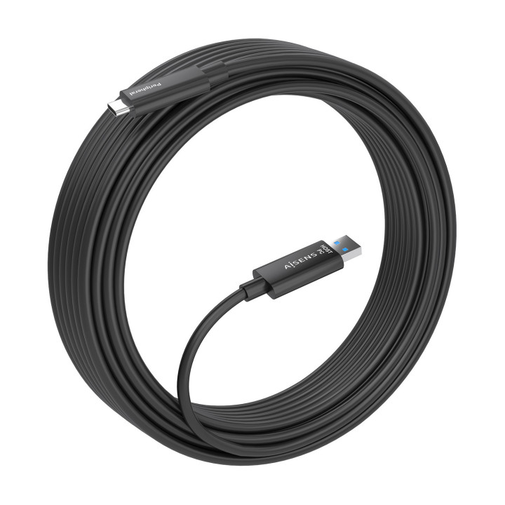 AISENS A157-0925 cabo USB USB 3.2 Gen 2 (3.1 Gen 2) 15 m 2 x USB A USB C Preto