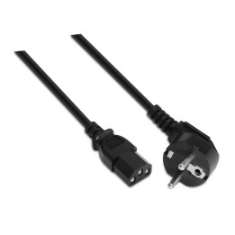 AISENS A132-0168 cabo de energia Preto 3 m CEE7 7 Acoplador C13