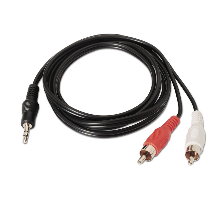 AISENS A128-0147 cabo de áudio 1,5 m 3.5mm 2 x RCA Preto