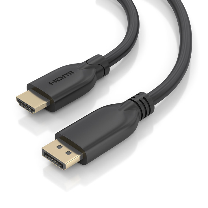 AISENS A125-0920 adaptador de cabo de vídeo 5 m DisplayPort HDMI Preto