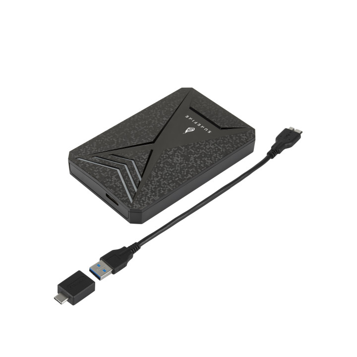 SureFire Gaming disco externo 1 TB 2.5" USB Type-A   Micro-USB B 3.2 Gen 1 (3.1 Gen 1) Preto, Cinzento