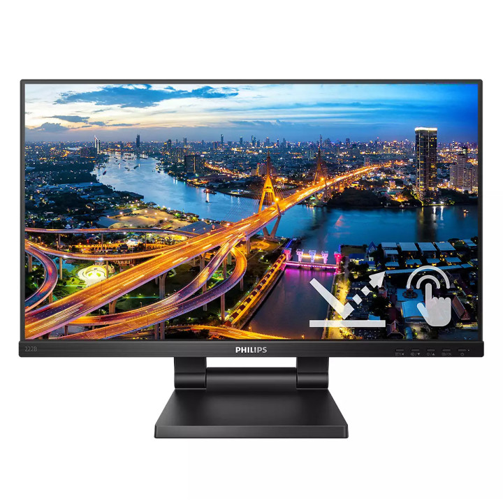 Philips B Line 222B1TC 00 monitor de ecrã 54,6 cm (21.5") 1920 x 1080 pixels Full HD LED Ecrã táctil Preto