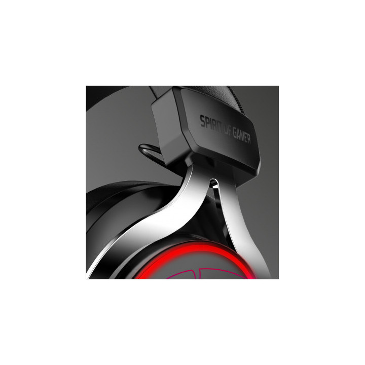Spirit of Gamer XPERT-H600 Auscultadores Com fios Fita de cabeça Jogos USB Type-A Preto