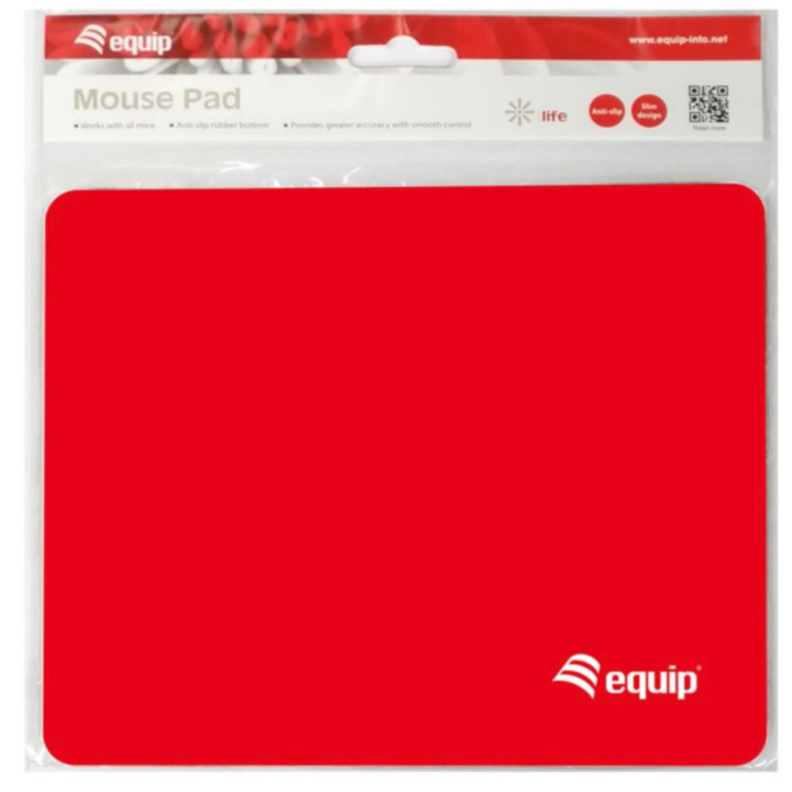 Tapete de Rato Equip 245013 Vermelho para Precisão e Conforto