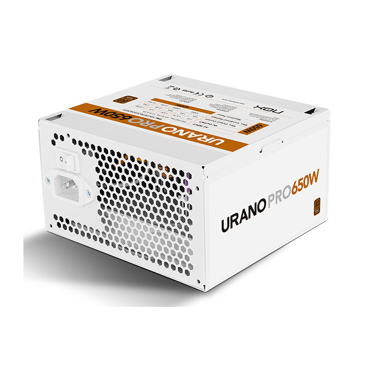 NOX Urano PRO White 650W Bronze fonte de alimentação ATX Branco