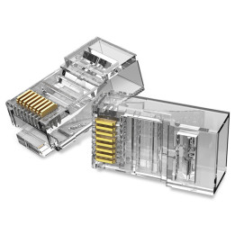 Vention IDDR0-100 conector RJ-45 Transparente