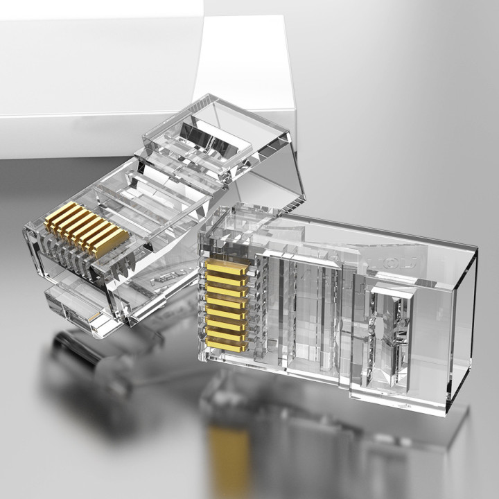 Vention IDDR0-100 conector RJ-45 Transparente
