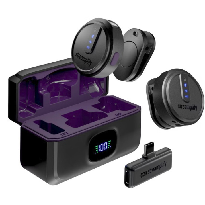 Microfone Streamplify MIC GO Preto USB - Streaming e Gaming