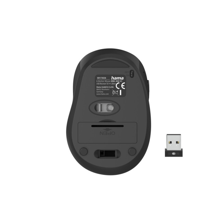 Hama MW-400 V2 rato Escritório Mão direita RF Wireless Ótico 1600 DPI