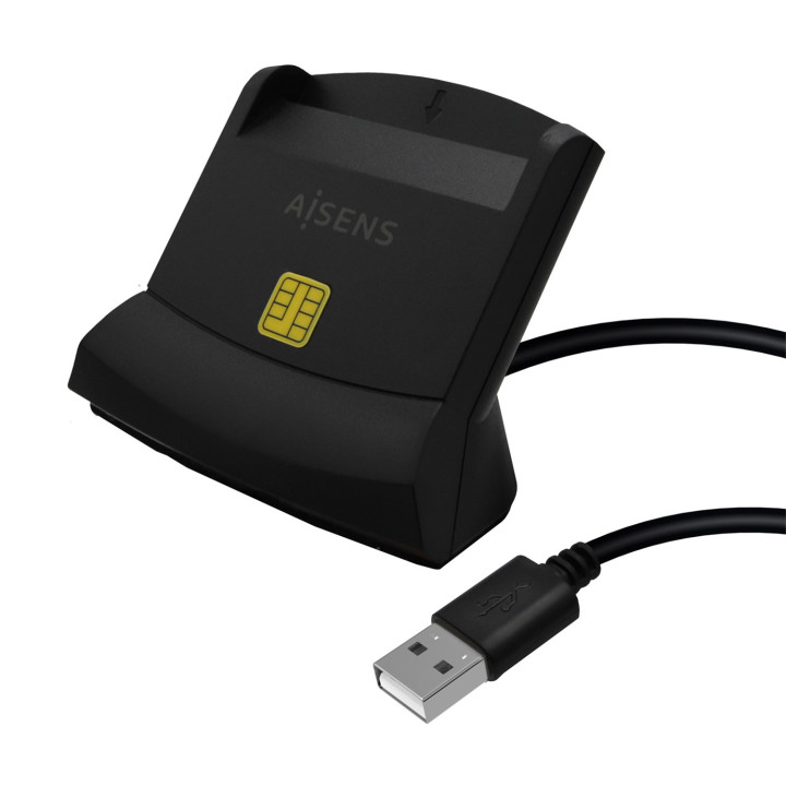 AISENS ASCR-SN05-BK leitor de smart card Interior USB USB 2.0 Preto