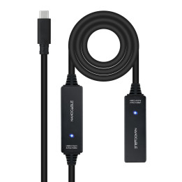 Nanocable 10.01.1312 cabo USB USB 3.2 Gen 1 (3.1 Gen 1) 10 m USB C Preto