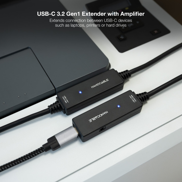 Nanocable 10.01.1312 cabo USB USB 3.2 Gen 1 (3.1 Gen 1) 10 m USB C Preto