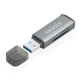 AISENS ASCR-2A09-GR leitor de cartões USB 3.2 Gen 1 (3.1 Gen 1) Type-A Cinzento