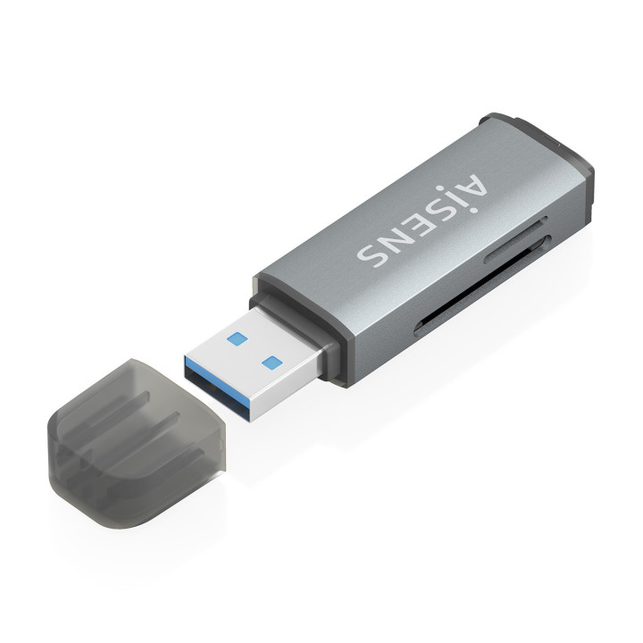 AISENS ASCR-2A09-GR leitor de cartões USB 3.2 Gen 1 (3.1 Gen 1) Type-A Cinzento