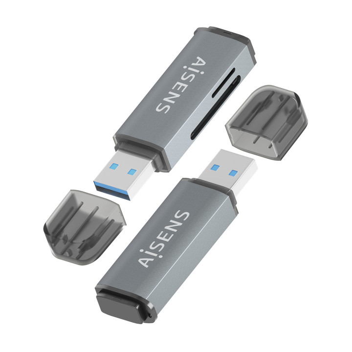 AISENS ASCR-2A09-GR leitor de cartões USB 3.2 Gen 1 (3.1 Gen 1) Type-A Cinzento