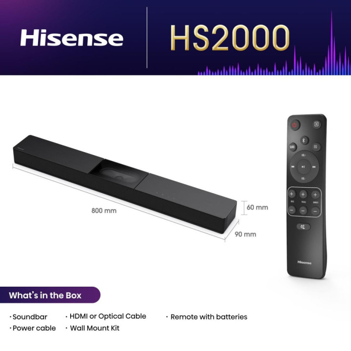 Hisense HS2000 2.1 canais 240 W