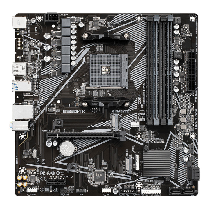 GIGABYTE B550M K motherboard AMD B550 Socket AM4 micro ATX