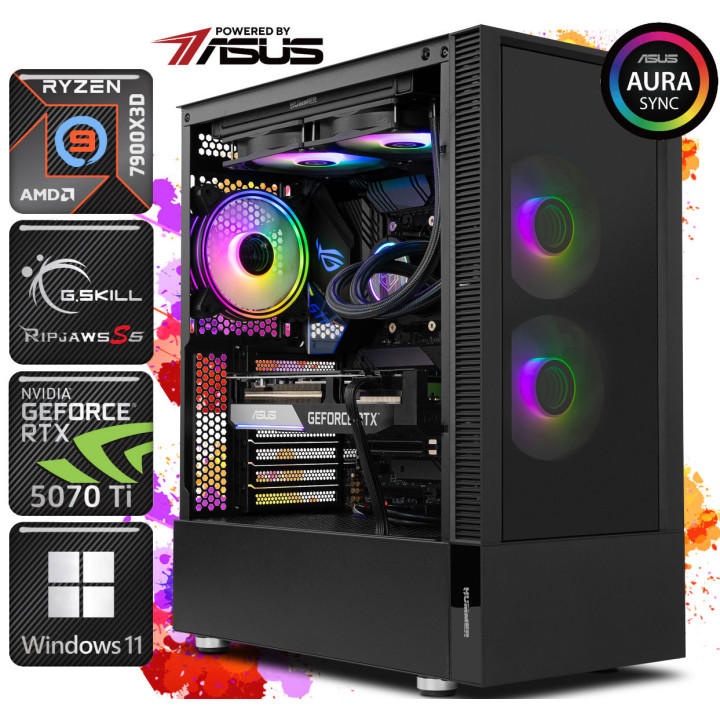COOLPOWER IQ2 - AMD Ryzen 9 7900X3D / X870 / 16GB DDR5 / 1TB SSD NVMe PCIE5.0 / RTX 5070 TI 16GB / WIFI 7 /BT 5.4/ 750W 80+ Gold