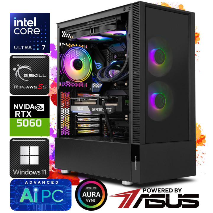 COOLGAMER IQ16 - Intel Core Ultra 7 265KF / Z890 / 16GB DDR5 / 1TB NVMe PCIE5.0 / RTX 5060 8GB / WIFI 7 /BT 5.4/ 650W 80+ Gold