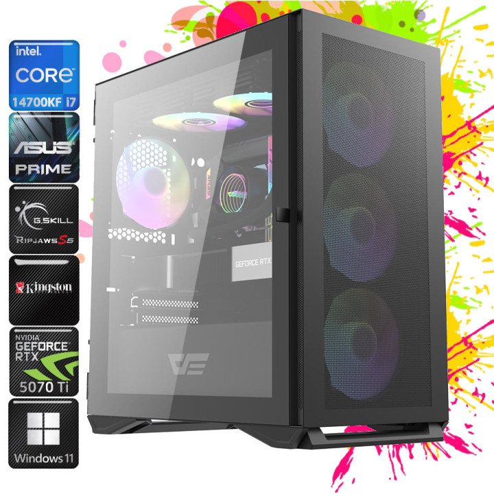 COOLGAMER DH7 - Intel 14700KF  / B760 / 16GB DDR5 / 1TB SSD NVMe / RTX 5070 Ti 16GB / 850W 80+ Gold