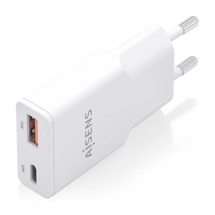 AISENS ASCH-30W2P046-W carregador de dispositivos móveis Câmara digital, MP3, MP4, Telemóvel, Navigator, Computador portátil,