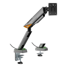 AISENS DT49TSRRGB-347 montagem e suporte para monitores 124,5 cm (49") Secretária Preto, Cinzento