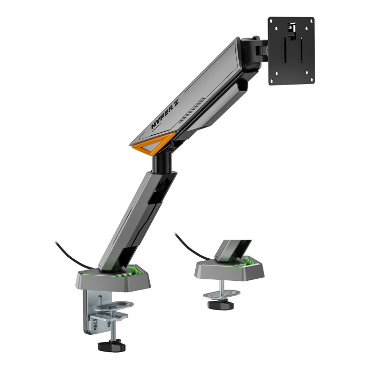 AISENS DT49TSRRGB-347 montagem e suporte para monitores 124,5 cm (49") Secretária Preto, Cinzento