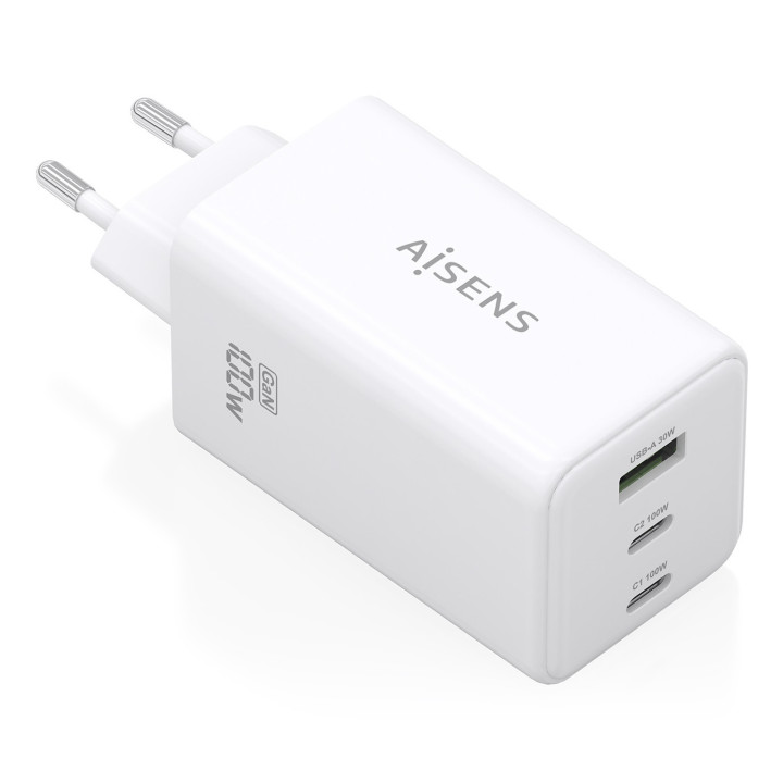 AISENS ASCH-100W3P051-W carregador de dispositivos móveis Universal Branco AC Carregamento rápido Interior