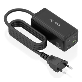 AISENS ASCH-100W4P054-BK carregador de dispositivos móveis Universal Preto AC Carregamento rápido Interior