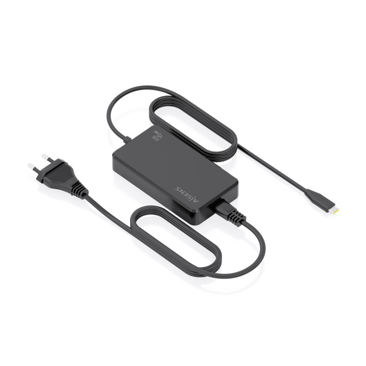AISENS ASCH-1PD45D067-BK adaptador e transformador Interior 45 W Preto