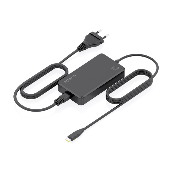 AISENS ASCH-1PD45D067-BK adaptador e transformador Interior 45 W Preto