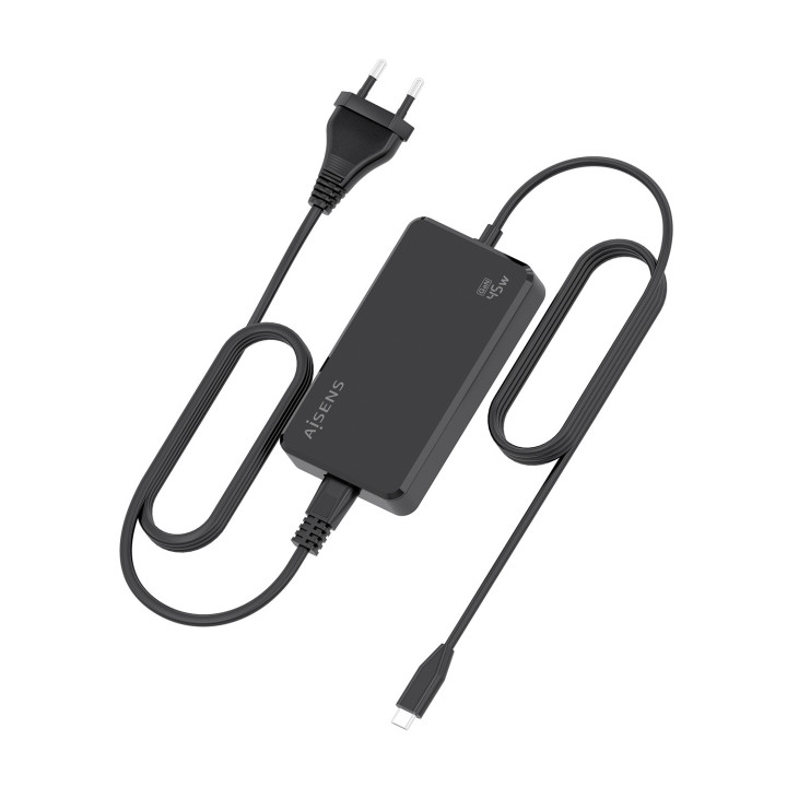 AISENS ASCH-1PD45D067-BK adaptador e transformador Interior 45 W Preto
