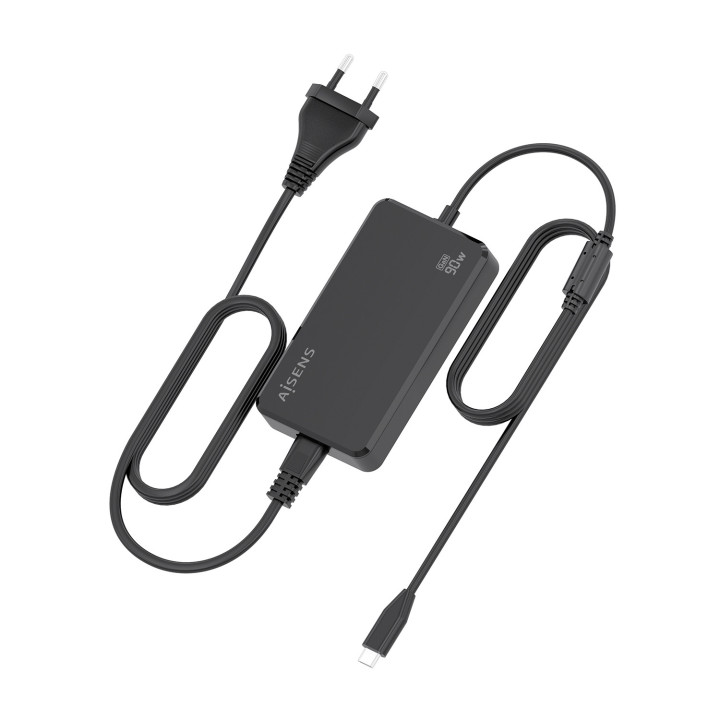 AISENS ASCH-1PD90D069-BK adaptador e transformador Interior 90 W Preto