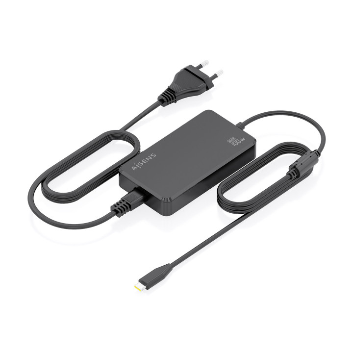 AISENS ASCH-1PD100D070-BK adaptador e transformador Interior 100 W Preto