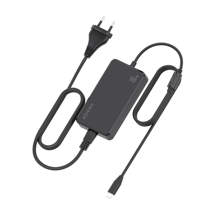AISENS ASCH-1PD100D070-BK adaptador e transformador Interior 100 W Preto