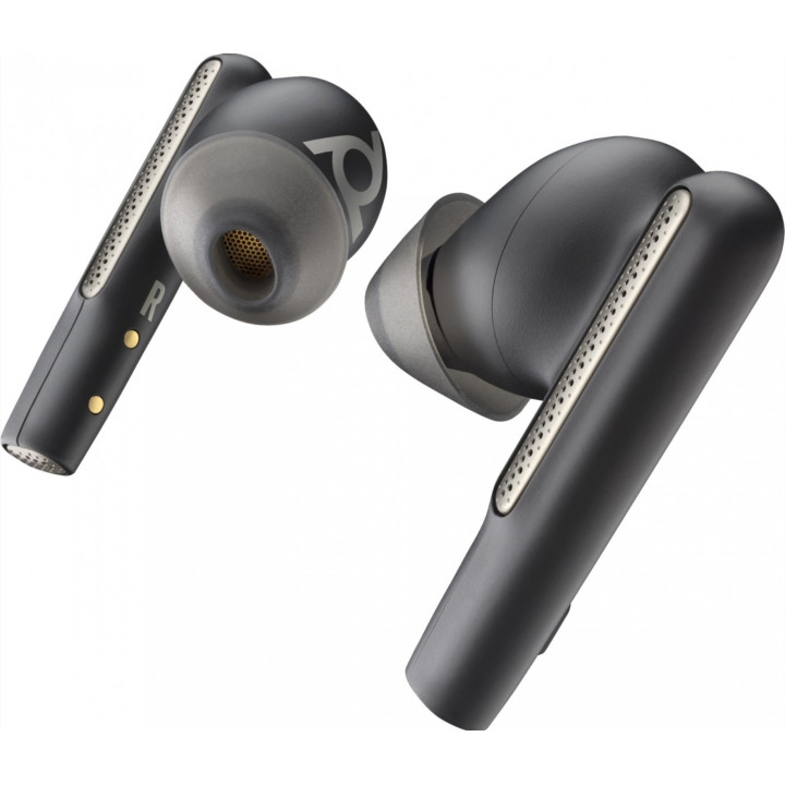 Headset HP Poly Voyager Free 60+ UC, Adaptador USB-C BT700 Preto