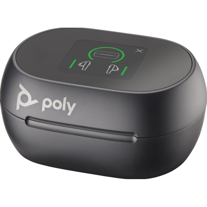 Headset HP Poly Voyager Free 60+ UC, Adaptador USB-C BT700 Preto