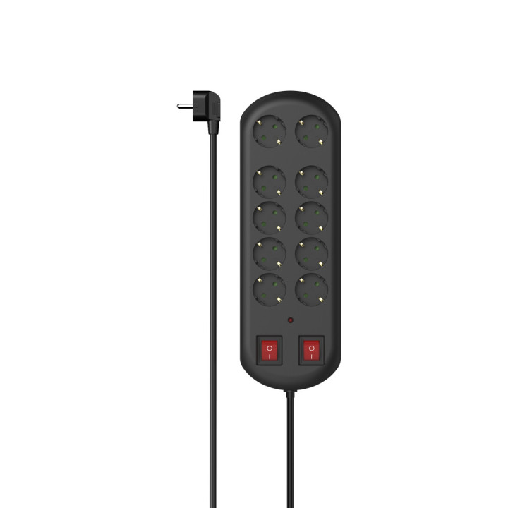 Hama 00223164 extensão elétrica 2 m 10 tomada(s) CA Interior Preto