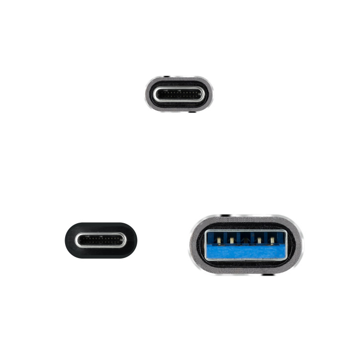 Nanocable Cabo USB 3.2 Gen2x2 20Gbps 5A 100W, USB-C+USB-A M a USB-C M, 1.5m
