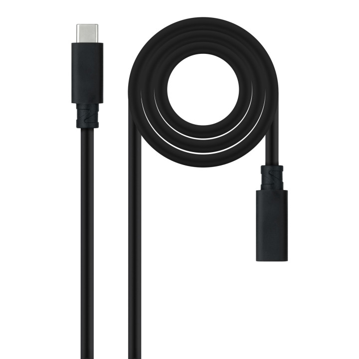 Nanocable 10.01.4500 cabo USB USB 3.2 Gen 2x2 0,5 m USB C Preto