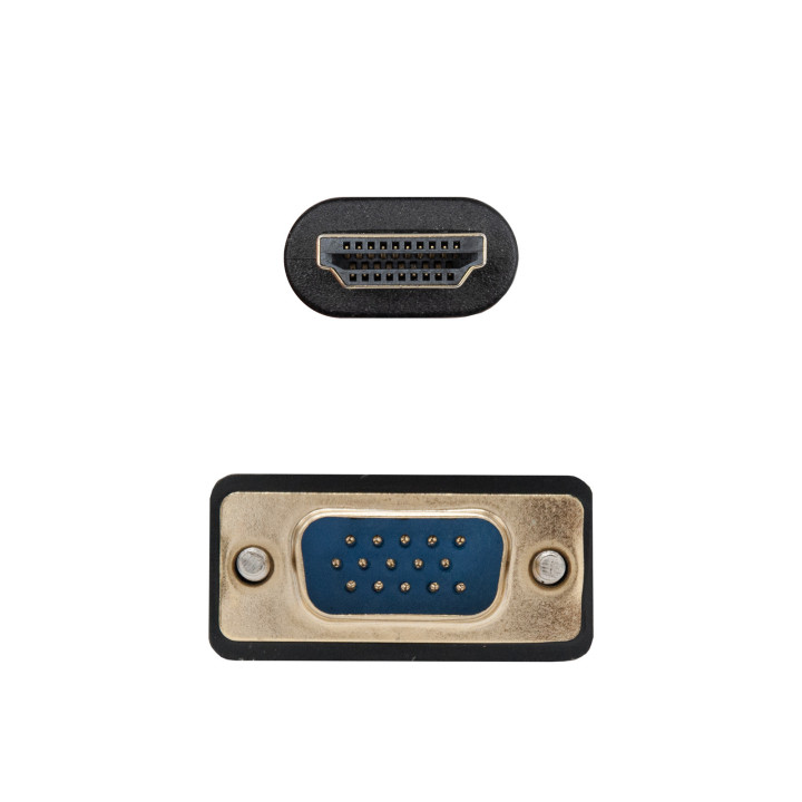 Nanocable 10.15.4602 adaptador de cabo de vídeo 1,8 m VGA (D-Sub) HDMI Preto