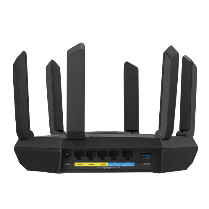 ASUS RT-AXE7800 router sem fios Tri-band (2.4 GHz   5 GHz   6 GHz) Preto